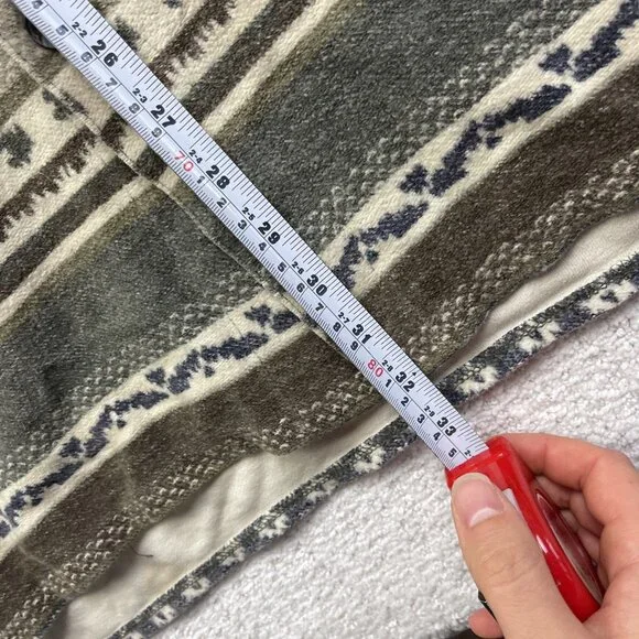 VTG Private member Heavy Button-Down Over Shirt L Aztec Southwest Pattern Retro - Picture 10 of 16